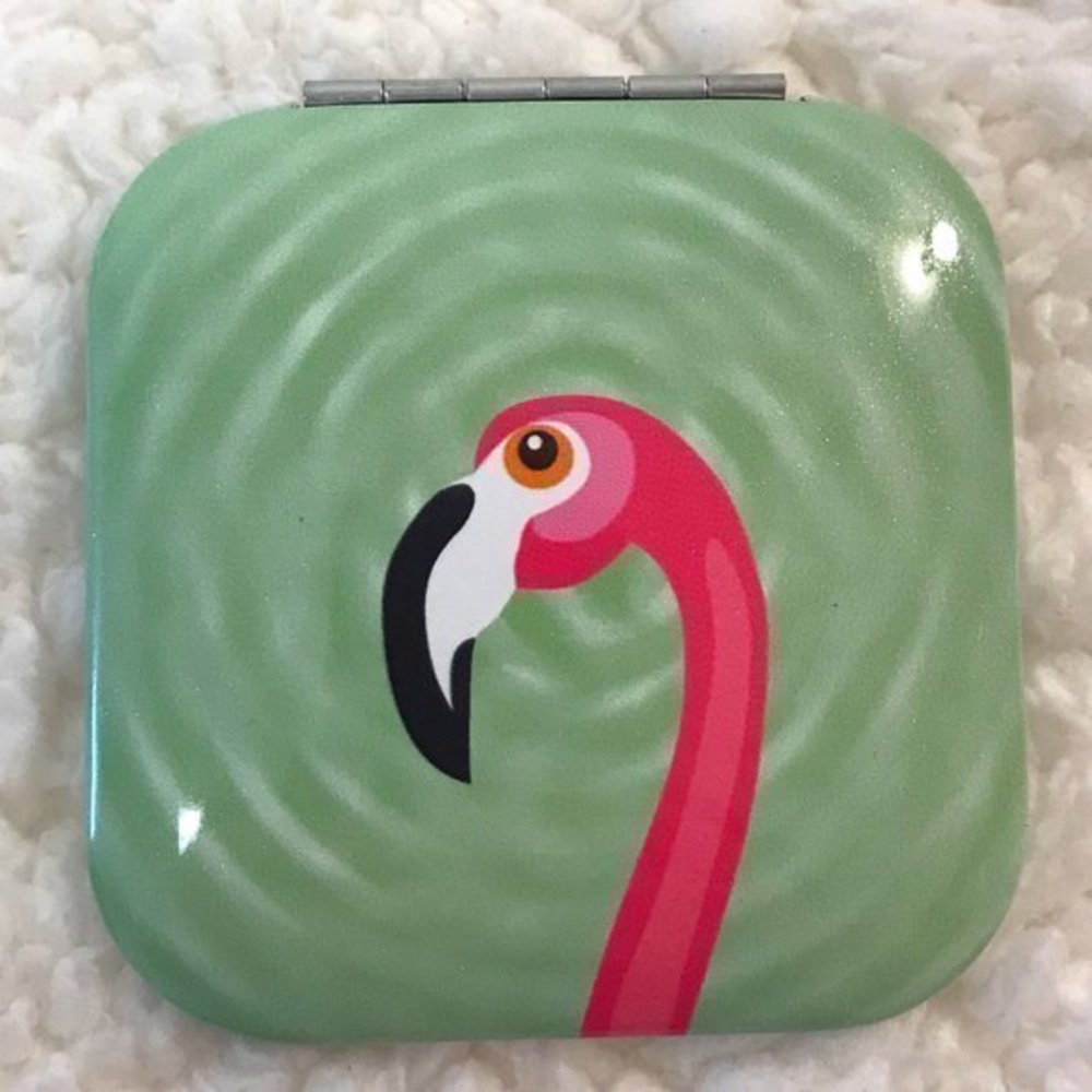 Kikkerland Flamingo Compact Mirror Case